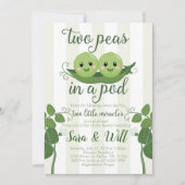 Pea Pod Baby Dusche Einladung (Vorderseite)