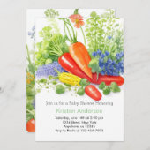 Pea Pod Harvest Baby Shower Einladung (Vorne/Hinten)