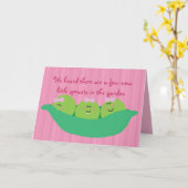 Pea Pod Pals New Baby Girls Glückwunschkarte Karte (Gelbe Blume)