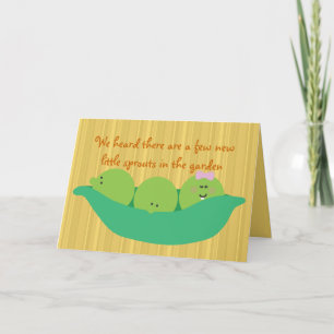 Pea Pod Pals Triole Babys Herzlichen Glückwunsch K Karte
