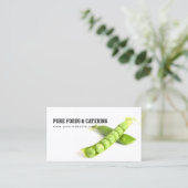 Pea Pod Pure Foods & Catering Vegan Visitenkarte (Stehend Vorderseite)