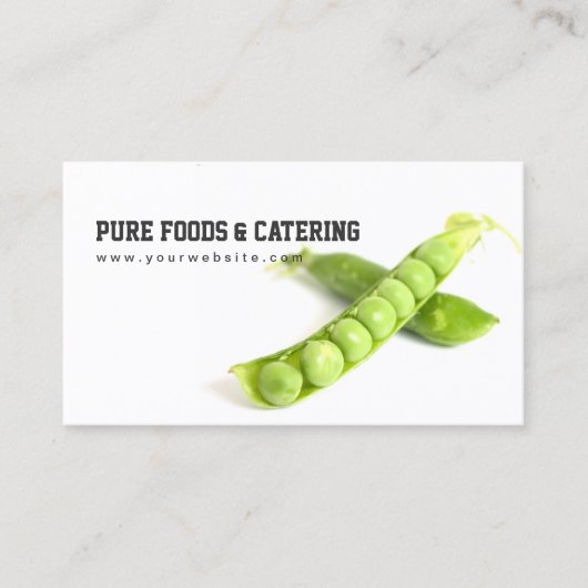 Pea Pod Pure Foods & Catering Vegan Visitenkarte (Vorderseite)