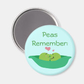Pea Pod Sweetheart Magnet (Vorderseite/Rückseite)