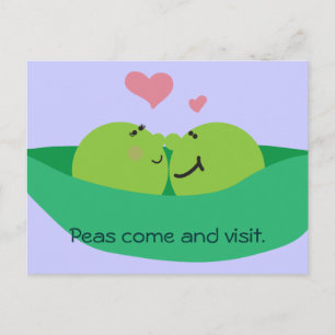Pea Pod Sweethearts Postcard Postkarte