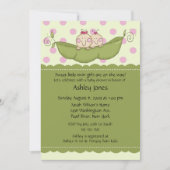 Pea Pod Twin Girls Baby Shower Einladungen (Vorderseite)