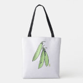 Pea Pods Sturdy Brushed Polyester Shoulder-Tasche Tasche (Rückseite)