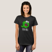 Pea Rex Funny Dinosaur Veggie TRex Pun Dark BG T-Shirt (Vorne ganz)