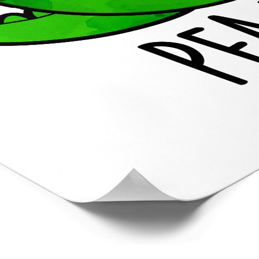 Pea Rex Funny Dinosaur Veggie TRex Pun Poster (Ecke)