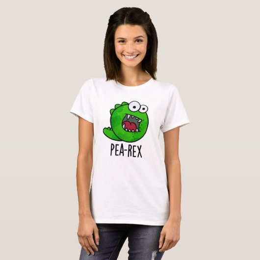 Pea Rex Funny Dinosaur Veggie TRex Pun T-Shirt (Vorne ganz)