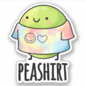 Pea Shirt Funny Veggie Pea TShirt Pun Aufkleber (Vorderseite)