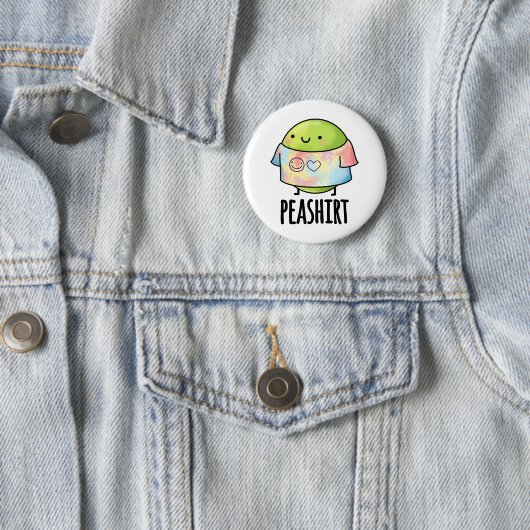Pea Shirt Funny Veggie Pea TShirt Pun Button (Beispiel)