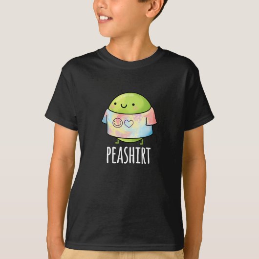 Pea Shirt Funny Veggie Pea TShirt Pun Dark BG (Vorderseite)
