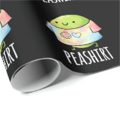 Pea Shirt Funny Veggie Pea TShirt Pun Dark BG Geschenkpapier (Rolleneckpunkt)