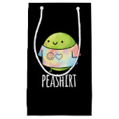 Pea Shirt Funny Veggie Pea TShirt Pun Dark BG Kleine Geschenktüte (Vorderseite)