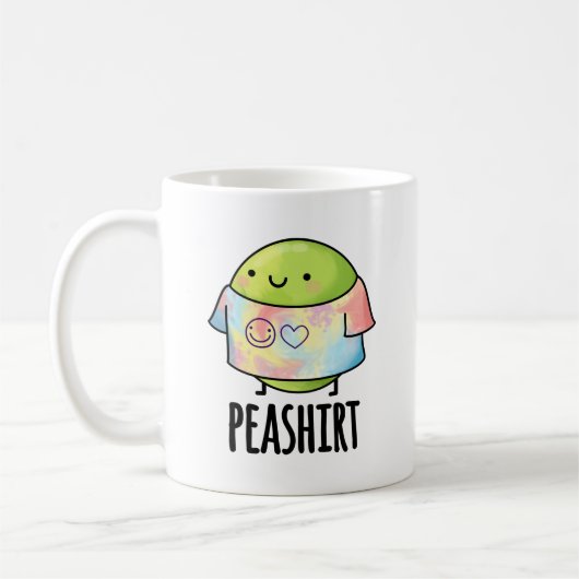 Pea Shirt Funny Veggie Pea TShirt Pun Kaffeetasse (Links)
