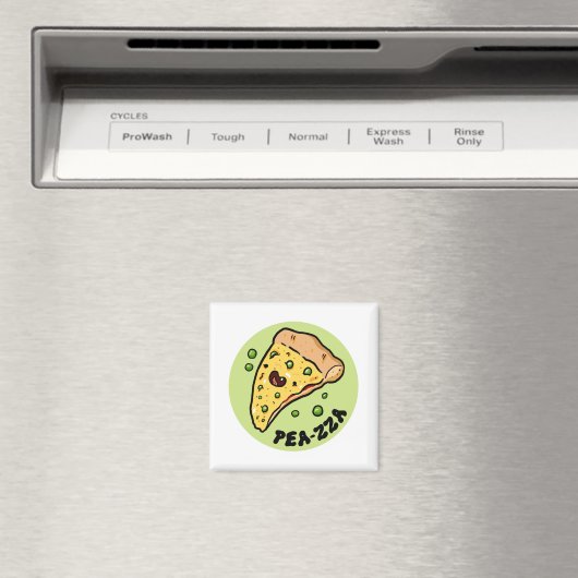 Pea-zza Niedlich Pizza Gemüsepun Magnet (In Situ (Geschirrspüler))