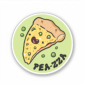 Pea-zza-Niedliche Pizza Gemüsegüpfelsticker Aufkleber (Vorderseite)