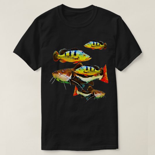 PeaBass Redtail Catfish Monster Aquarium Fischtank T-Shirt (Design vorne)