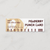 Peaberry Fleck-Kaffee-Getränk-Lochkarte Treuekarte (Vorderseite)