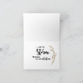 Peace 12 Step Erholung mit Fox on Wood Karte (Innenseite)