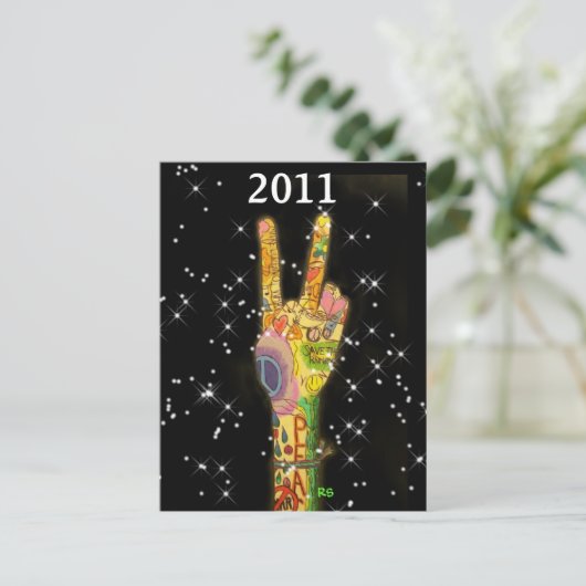 Peace 2011 Einladung - Save the Date ! (Stehend Vorderseite)