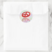 Peace 3D / Reflexion | Farblicht Runder Aufkleber (Tasche)