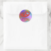 Peace 3D / Reflexion | spiralfarben Runder Aufkleber (Tasche)