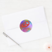 Peace 3D / Reflexion | spiralfarben Runder Aufkleber (Umschlag)