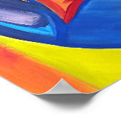 "Peace" Abstrakt Art Portait Malerei Poster (Ecke)