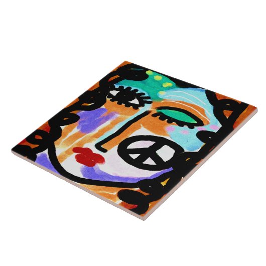 Peace Abstrakt Digital Painting Fliese (Seite)