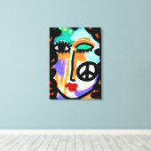 Peace Abstrakt Digital Painting Leinwanddruck (Insitu (Holzboden))