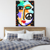 Peace Abstrakt Digital Painting Leinwanddruck (Insitu (Schlafzimmer))