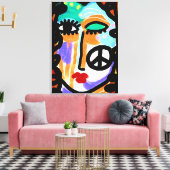 Peace Abstrakt Digital Painting Leinwanddruck (Insitu (Wohnzimmer))
