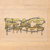 Peace Acryleinladungen (Vorderseite)