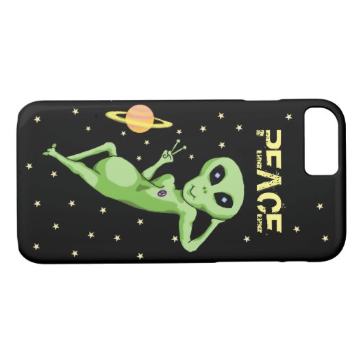 Peace Alien Handy Case (Rückseite (Horizontal))