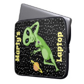 Peace Alien Laptop Case (Vorderseite Links)