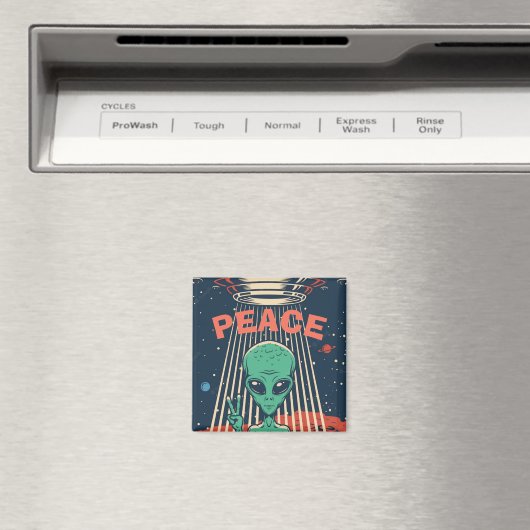 Peace Alien Magnet (In Situ (Geschirrspüler))