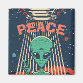 Peace Alien Magnet (Vorne)