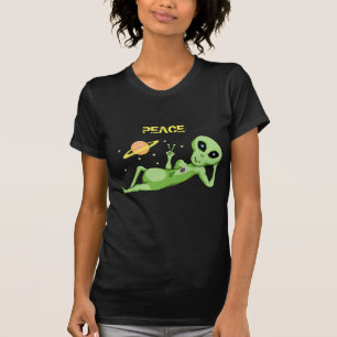 Peace Alien Women's Bella Leinwand Fine Jersey T T-Shirt
