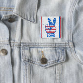 Peace American Flag Pattern Button (Beispiel)