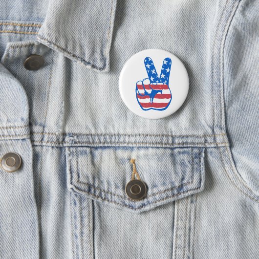 Peace American Flag Pattern Button (Beispiel)