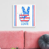 Peace American Flag Pattern Leinwanddruck (Insitu (Wohnzimmer))
