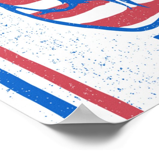 Peace American Flag Pattern Poster (Ecke)