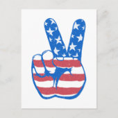 Peace American Flag Pattern Postkarte (Vorderseite)