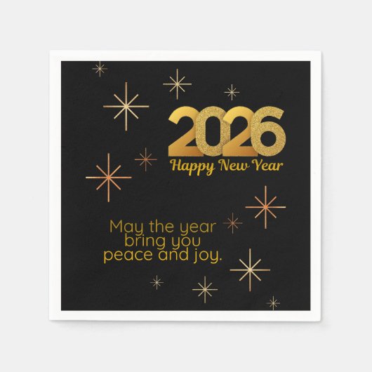 Peace and Joy 2026 Paper Napkin Serviette (Vorderseite)