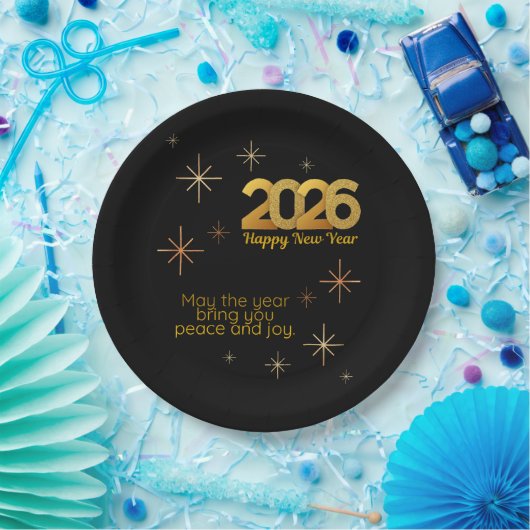 Peace and Joy 2026 Paper Plate Pappteller (Party)