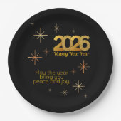 Peace and Joy 2026 Paper Plate Pappteller (Vorderseite)