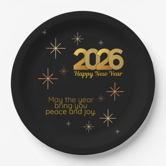 Peace and Joy 2026 Paper Plate Pappteller (Vorderseite)