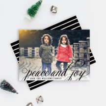 Peace and Joy Black Handwriting Script Foto