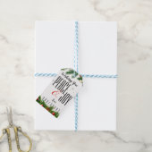 Peace and Joy Schwarz-weiß Red Berries Christmas G Geschenkanhänger (Mit Garn)